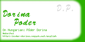 dorina poder business card